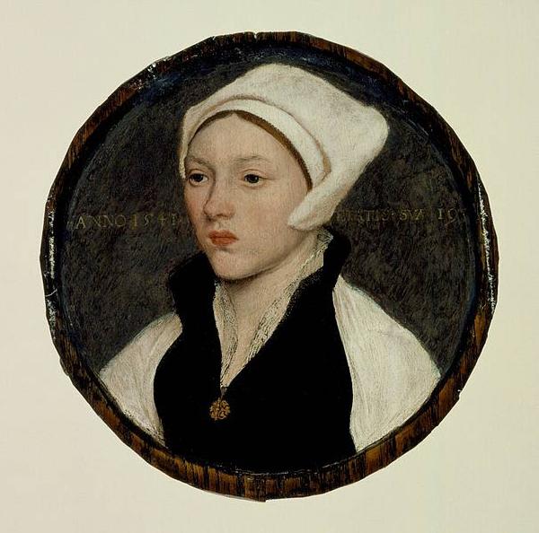 Hans holbein the younger Portrait of a Young Woman with a White Coif oil painting image